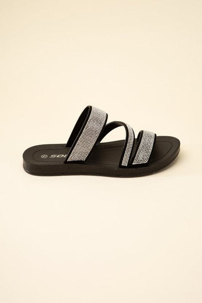 ZEAL-S Sandalen mit Strass-Riemen