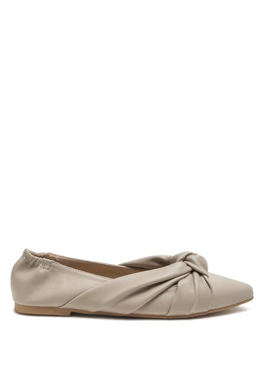 Knot Detail Pointed Ballet Flats