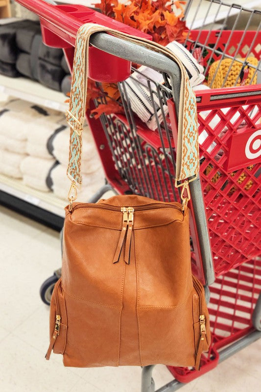 Charis Convertible Vegan Leather Backpack 2 Straps Coco’s Tee Boutique