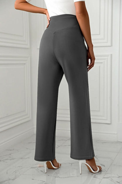 High Waist Straight Leg Pants