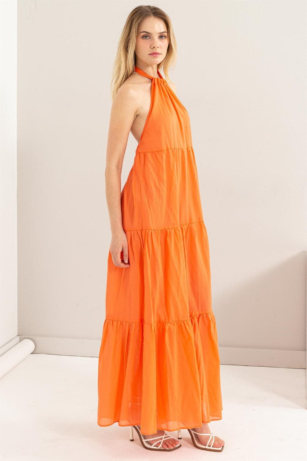 HYFVE Halter Neck Cover Up Maxi Dress.