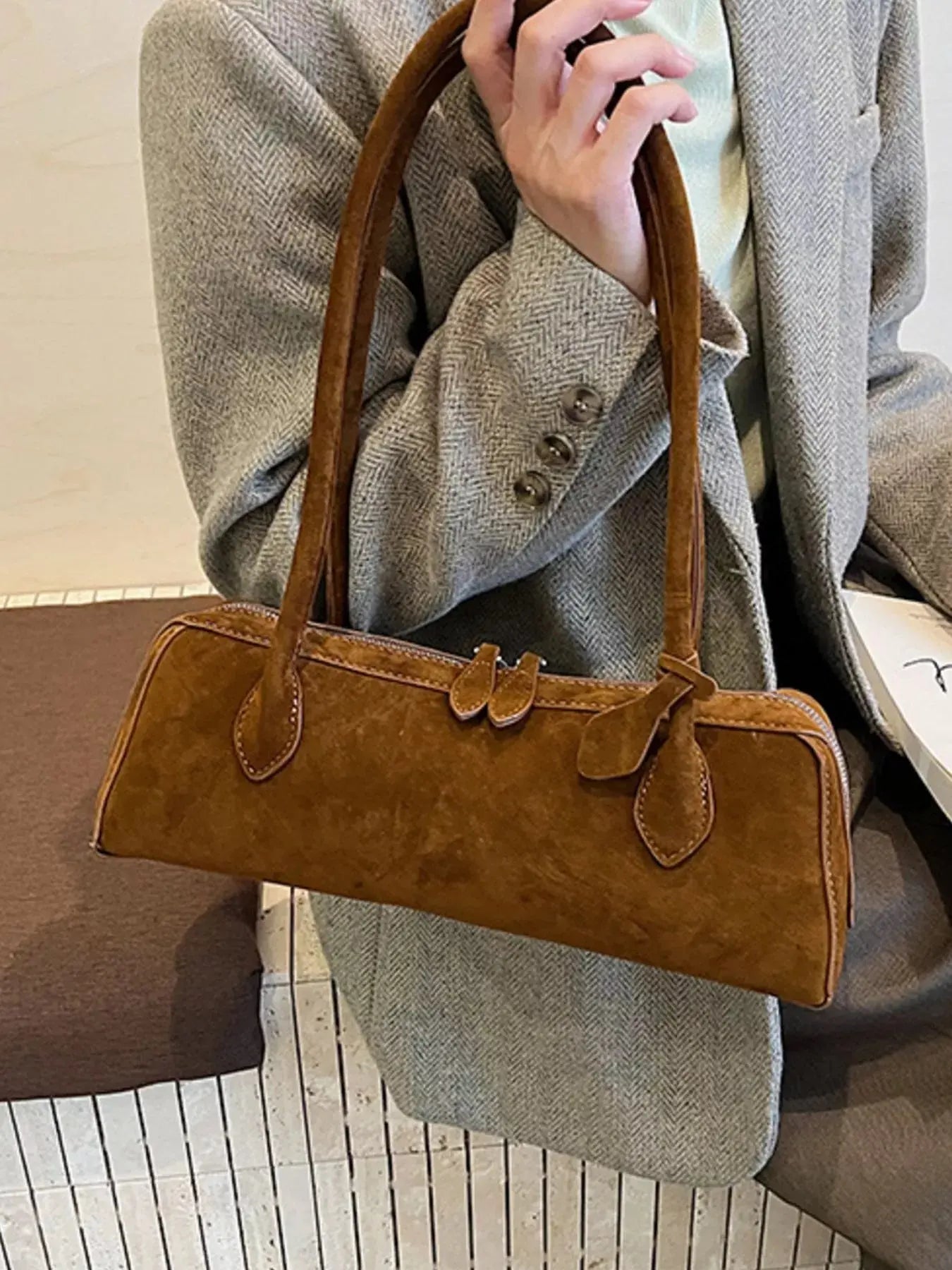 Solid Color Shoulder Bag Simply Love