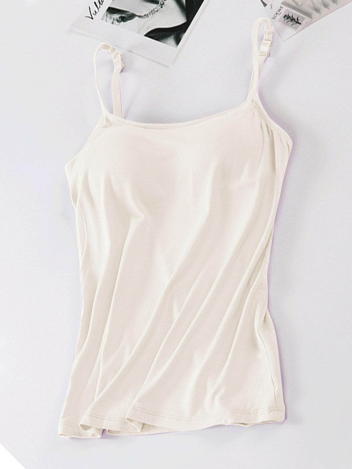 Scoop Neck Adjustable Strap Cami.