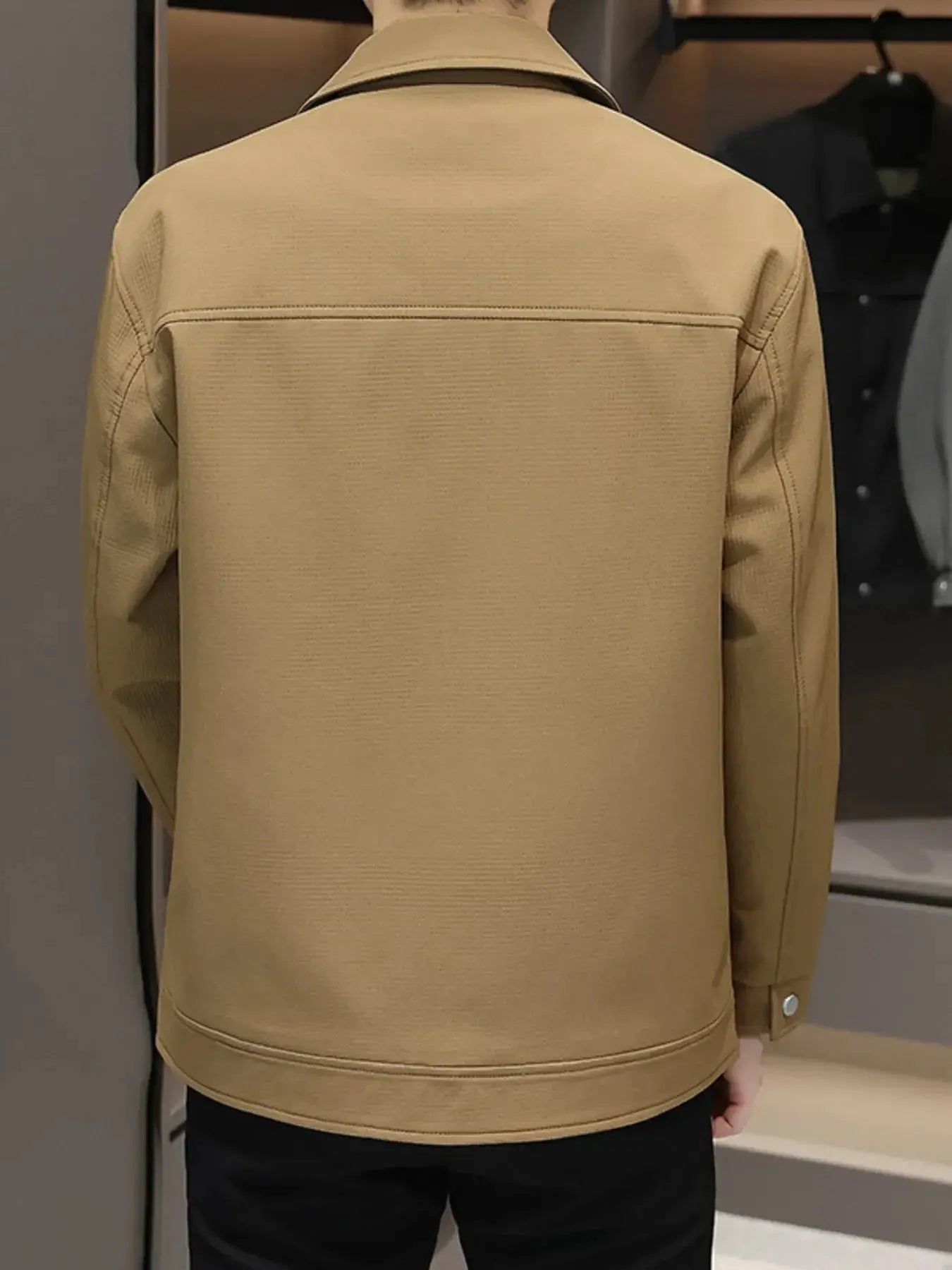 Men's Plus Size Snap Down Long Sleeve Jacket Simply Love