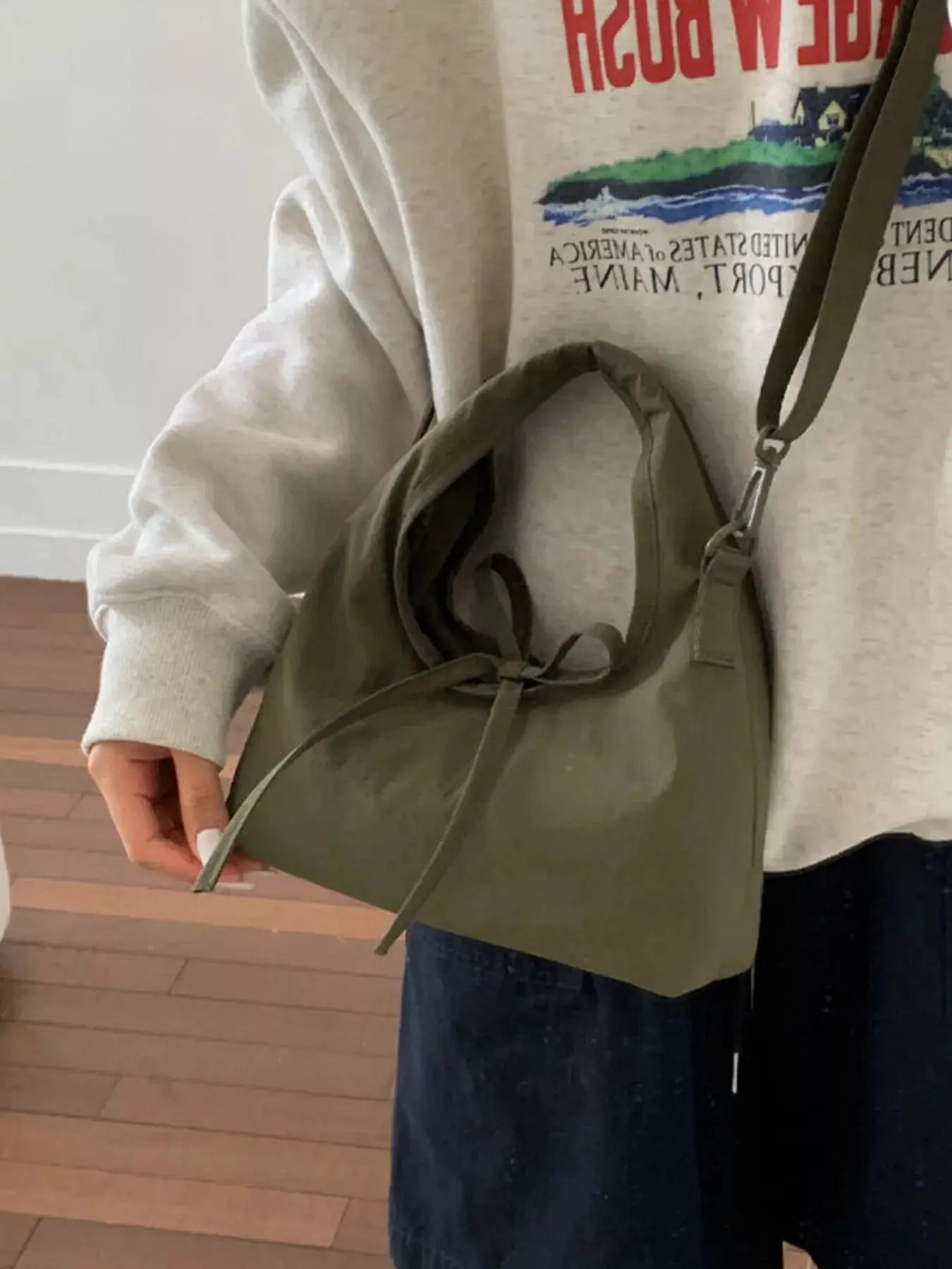 Casual Lightweight Solid Color Crossbody Bag Simply Love
