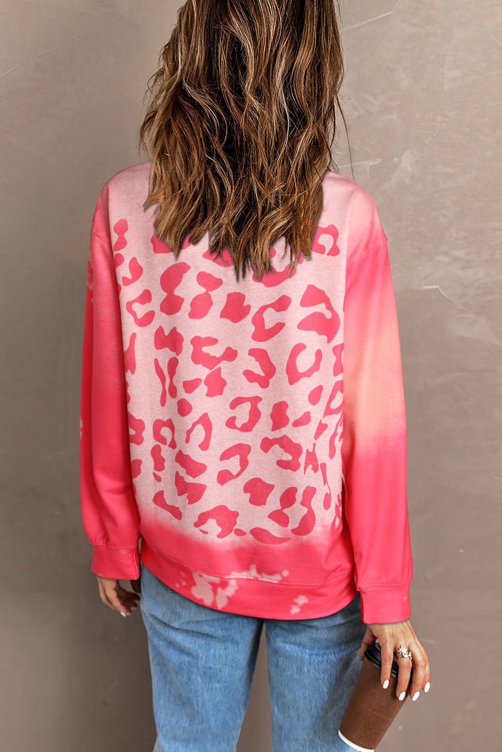 Printed Round Neck Dropped Shoulder Sweatshirt Coco’s Tee Boutique