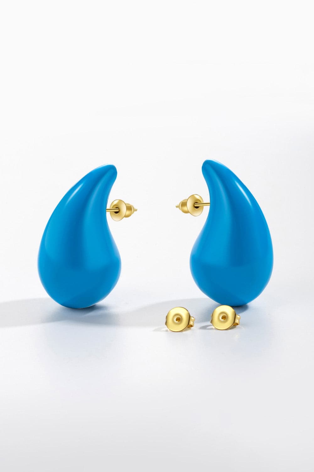 Elegant water drop brass earrings for a minimalist touch