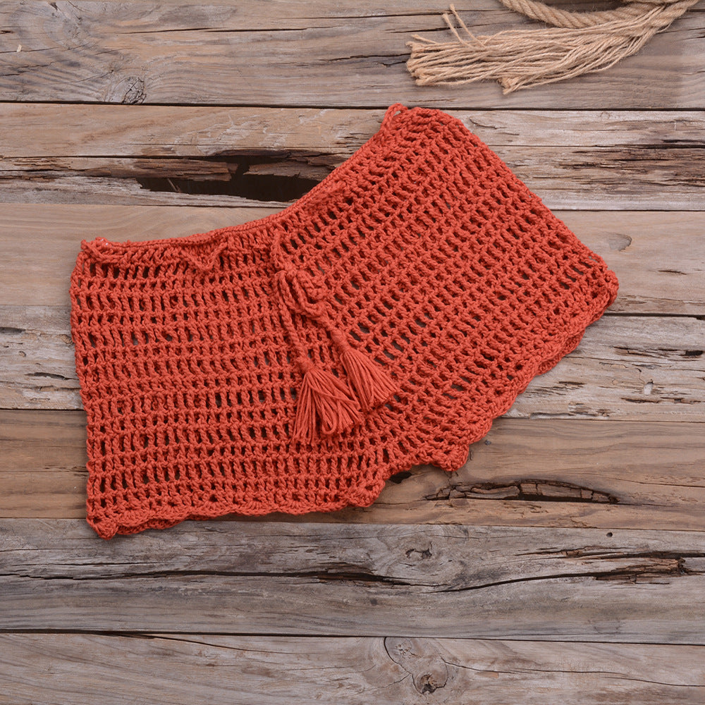 Hand Woven Beach Swimming Trunks Lace Up Cutout Boxers Bella Mia