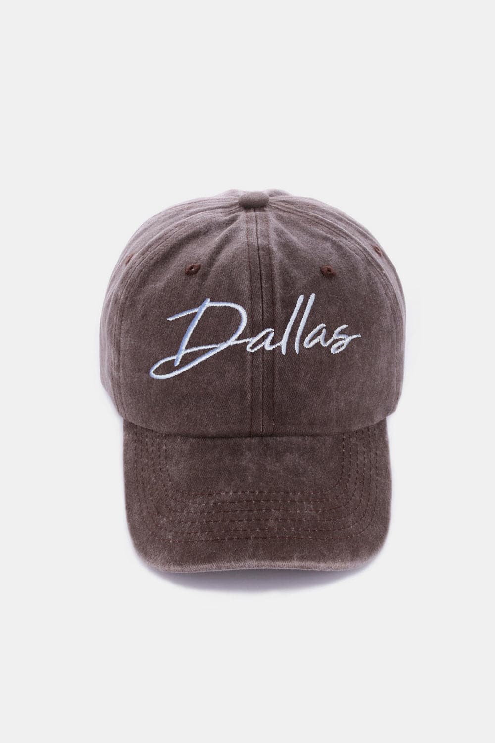 Zenana Washed DALLAS Embroidered Baseball Cap.