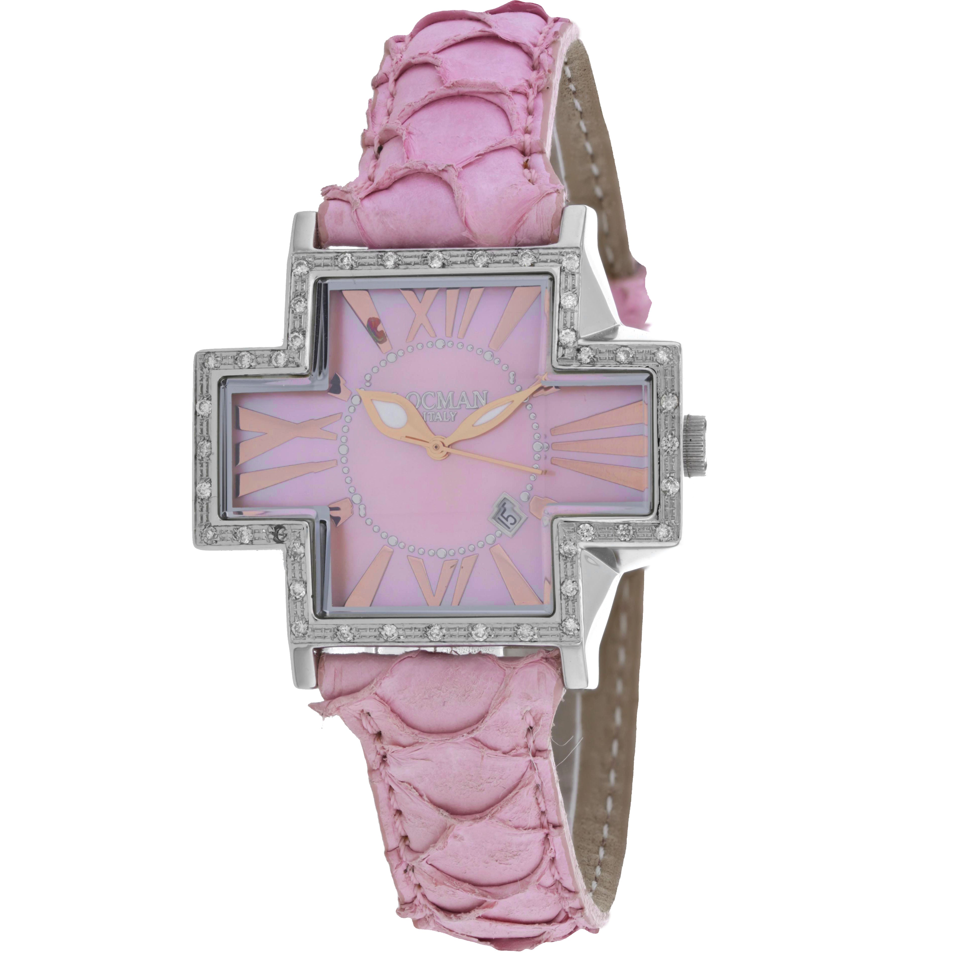 Locman Women's Diamond Italy Plus Watch With Pink Leather Strap