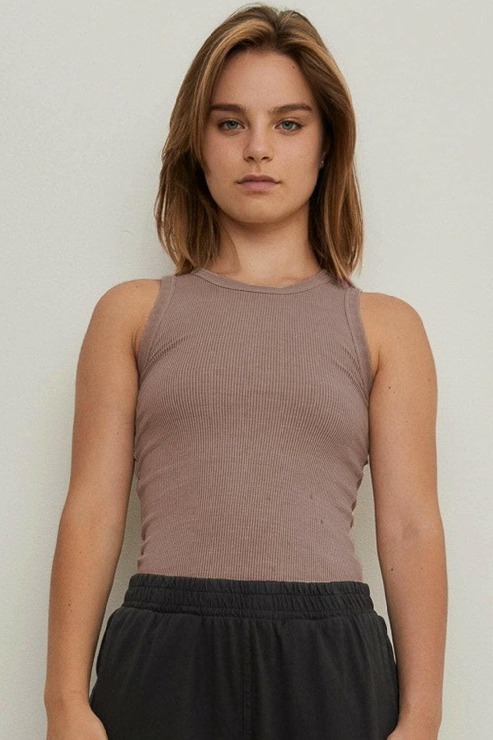 THE BLANK LAB Round Neck Ribbed Cropped TankUpgrade Your Style with THE BLANK LAB Round Neck Ribbed Cropped Tank
 Ribbed Elegance: The sophisticated ribbed texture of this tank adds a touch of refinement to anLove Salve BLANK LAB Round Neck Ribbed Cropped Tankusa