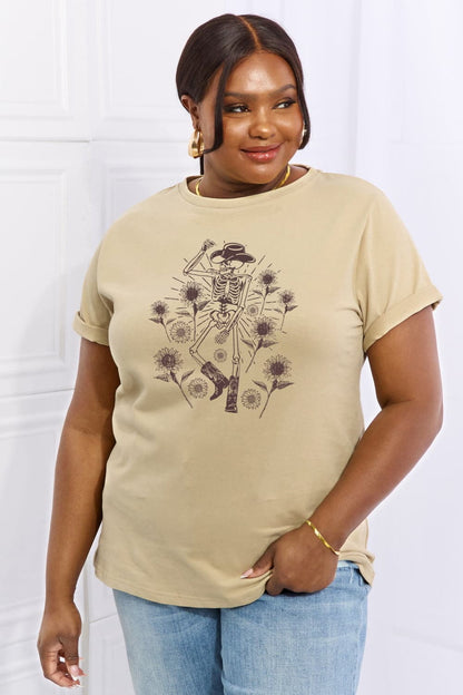 Skeleton Love Cotton Graphic Tee