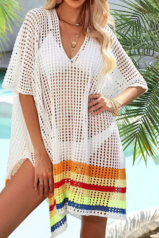 Miss Sparkling Open knit cover up Miss Sparkling