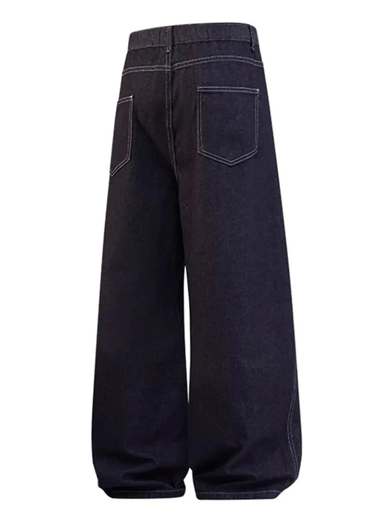 Mens Plus Size Wide Leg Jeans Dark Wash Denim Pocketed Simply Love