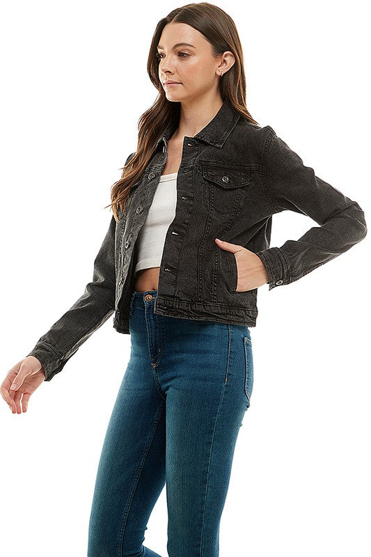 Spandex  Ladies  Casual Denim Jacket Coco’s Tee Boutique