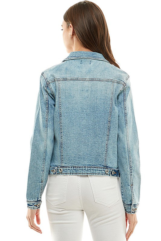 Spandex  Ladies  Casual Denim Jacket Coco’s Tee Boutique