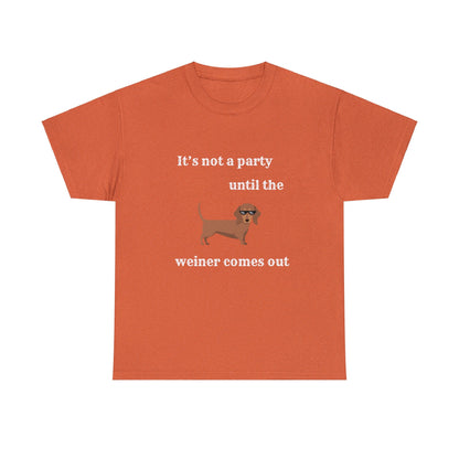 Dachshund Weiner Party Short Sleeve Tee