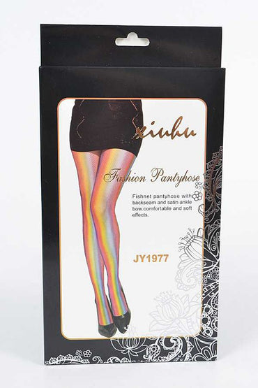 Sparkling holographic fishnet stockings