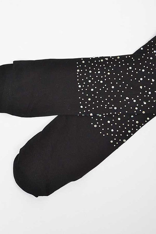 Sparkling rhinestone embellished stockings