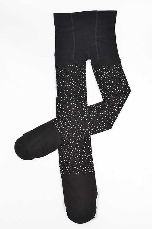 Sparkling rhinestone embellished stockings