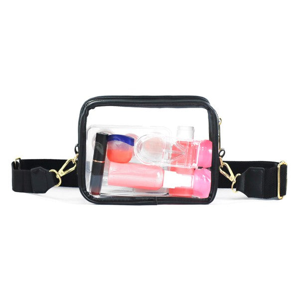 Clear Square Stadium Sling Bag Crossbody Strap Coco’s Tee Boutique