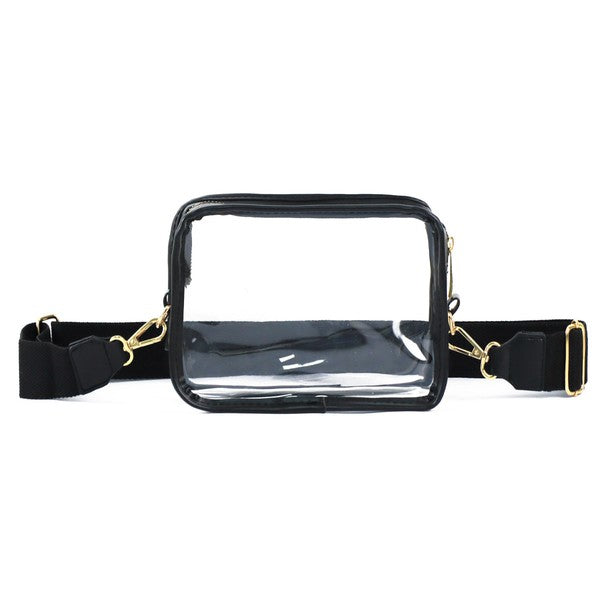Clear Square Stadium Sling Bag Crossbody Strap Coco’s Tee Boutique