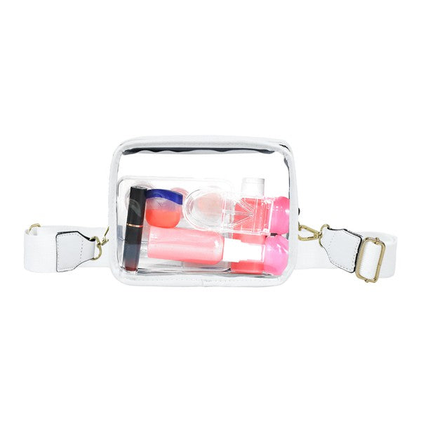 Clear Square Stadium Sling Bag Crossbody Strap Coco’s Tee Boutique