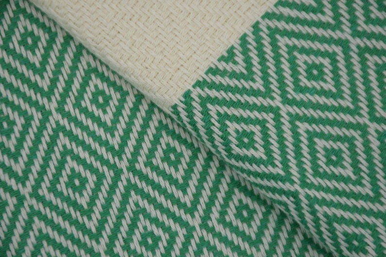 Green Venice Turkish Towel 100 Percent Cotton 40 Inches by 70 Inches Versatile Lightweight Quick Drying Eco Friendly - Love Salve 