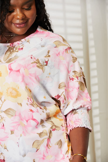 Double Take: Floral 3/4 Sleeve Top