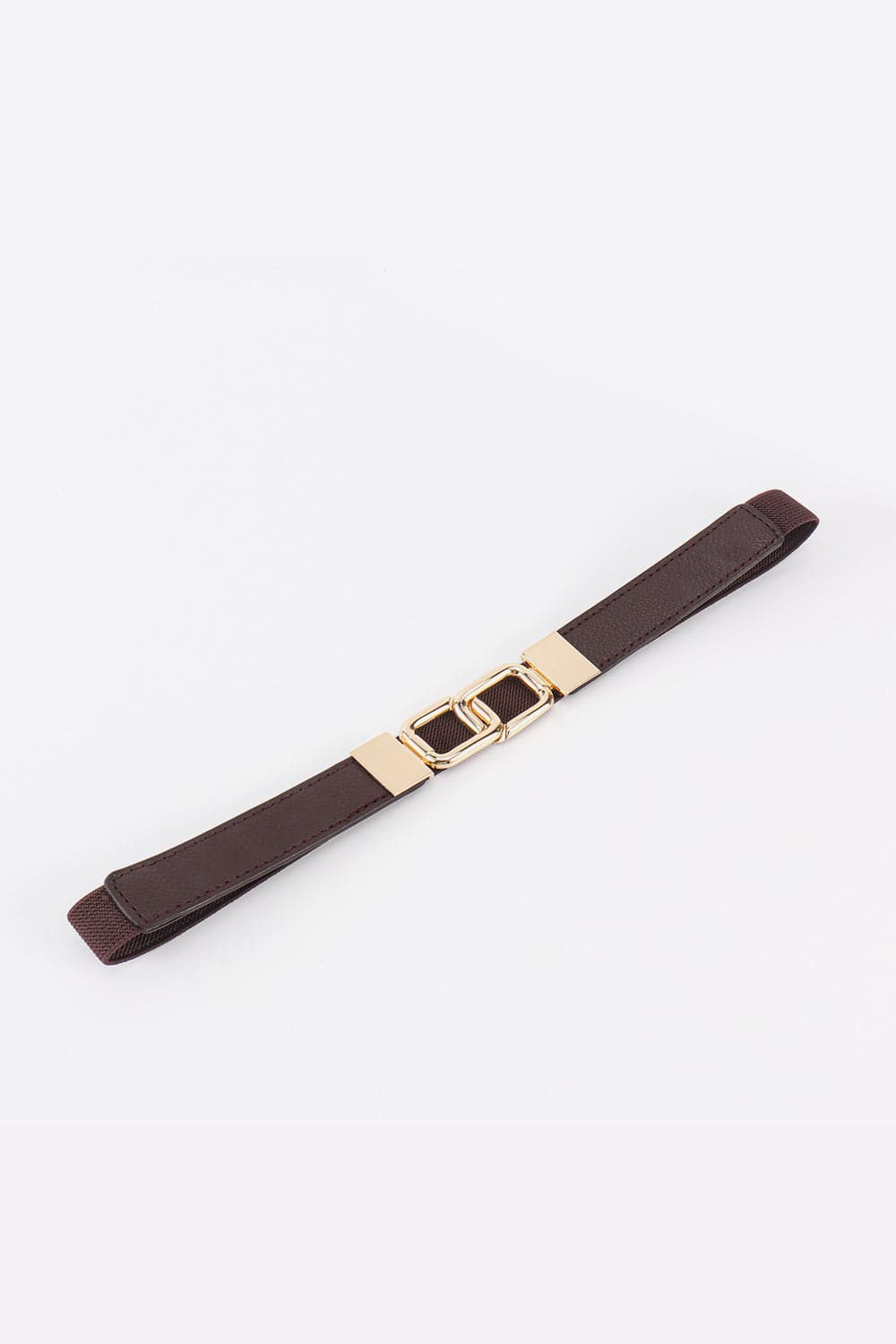 Geometric Double Buckle Elastic Belt.