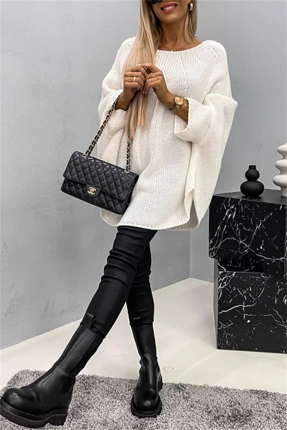 Cozy Batwing Sleeve Sweater - Love Salve 