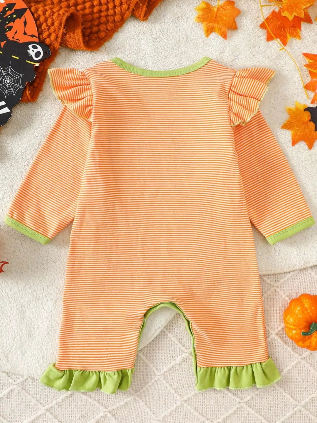 Children's Christmas-Themed Striped Snapped Legs Jumpsuit Simply Love