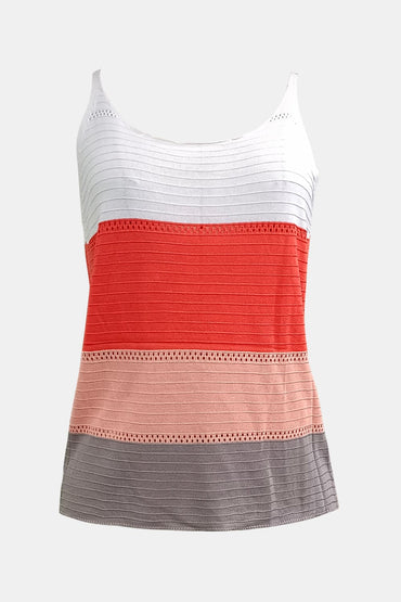 Color Block Scoop Neck Cami.