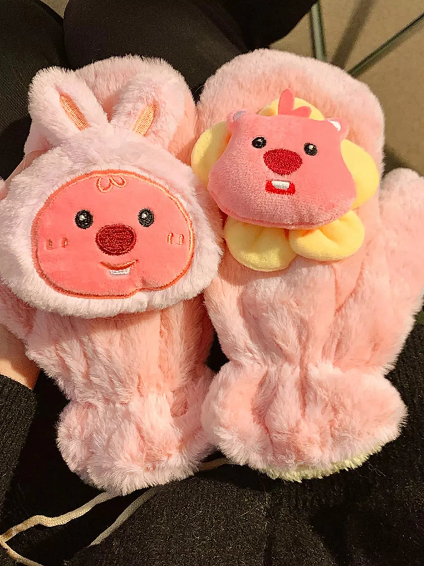 Cartoon Plush Warm Gloves Simply Love