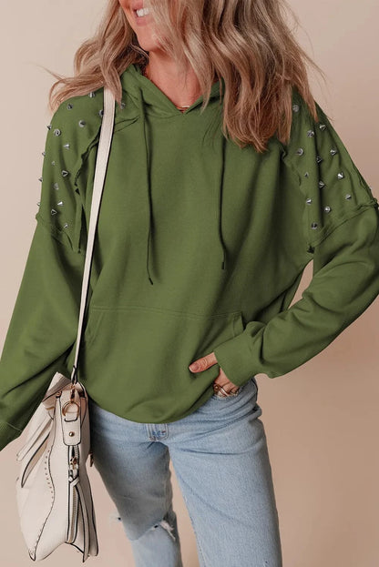 Stylish Drawstring Hoodie with Long Sleeves