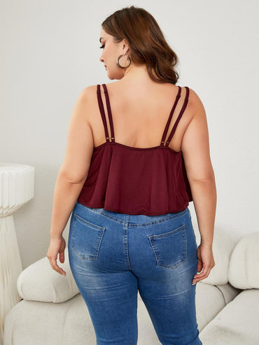 Plus Size Double-Strap Scoop Neck Cami.