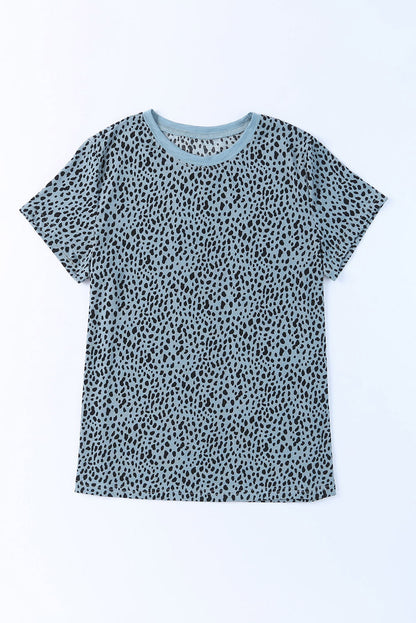 Apricot Cheetah Print Casual Crew Neck T Shirt - Product image 14 T Shirts by Divine Design4U
