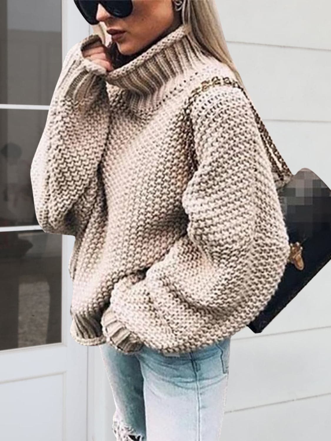 Turtleneck Long Sleeve Sweater.