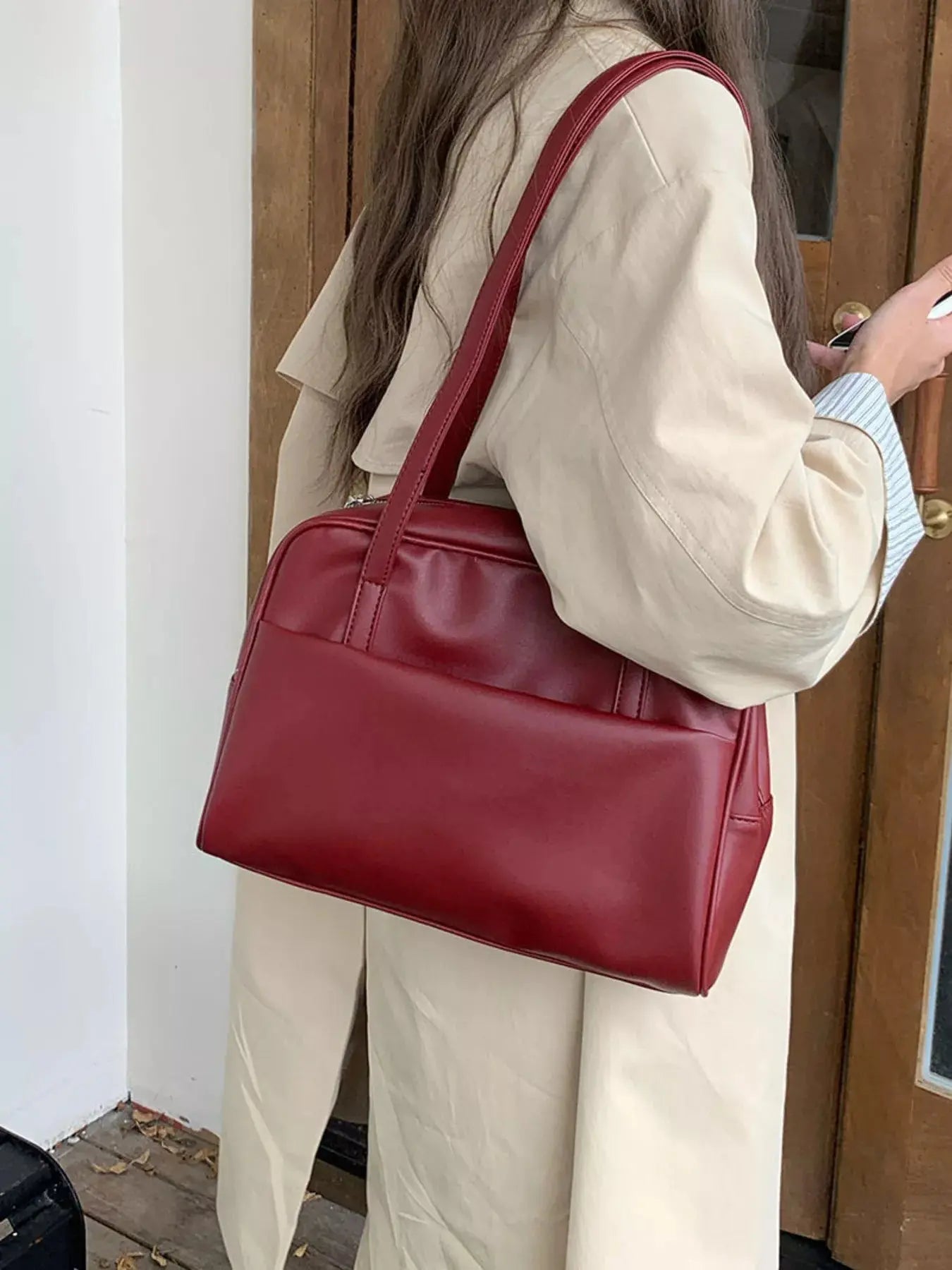Classic Style Faux Leather Tote Bag Simply Love