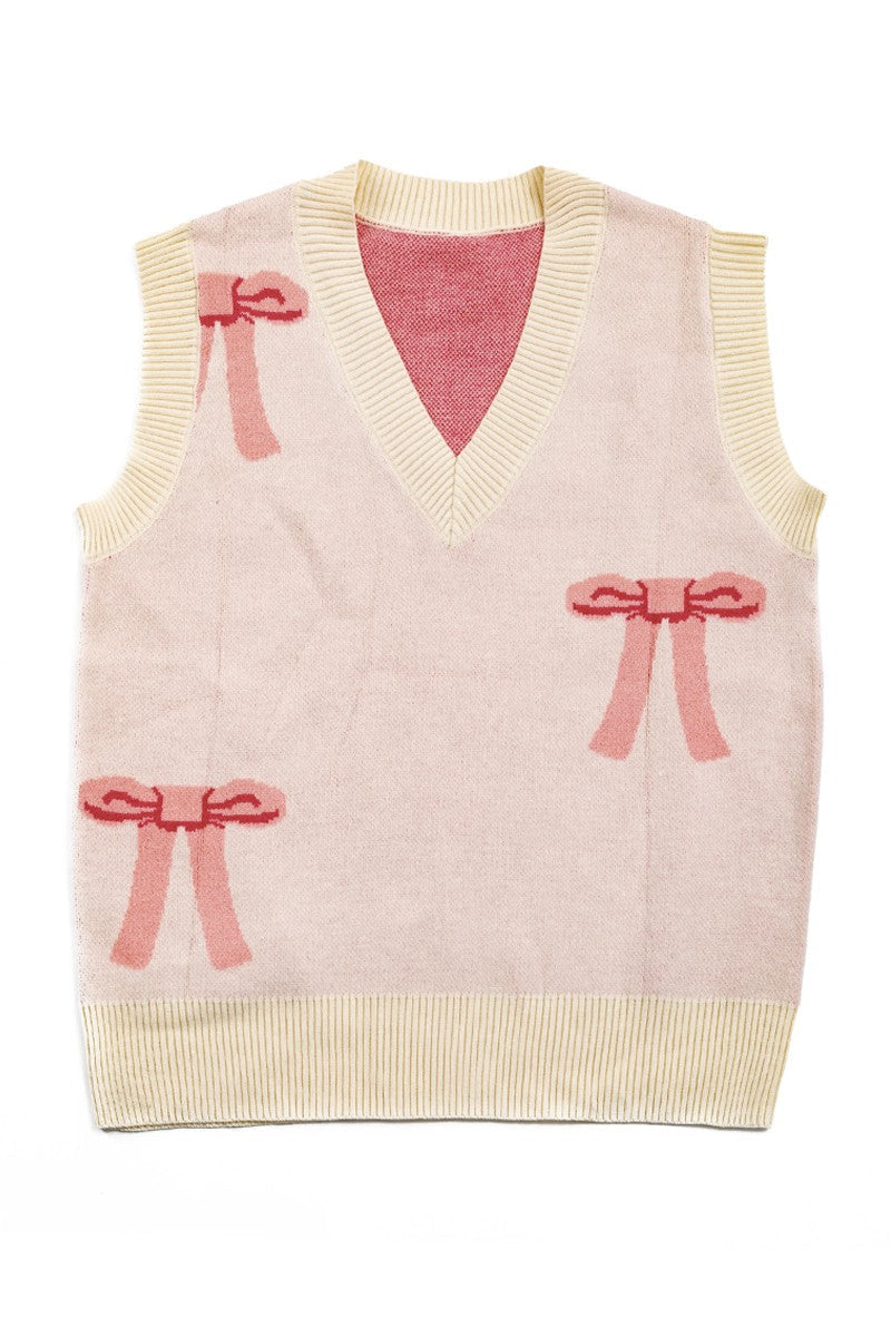 All over bow knit vest Miss Sparkling