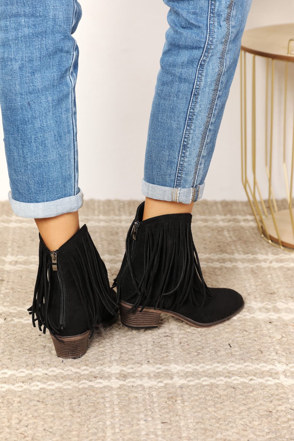 Legend Women's Fringe Cowboy Western Ankle Boots.