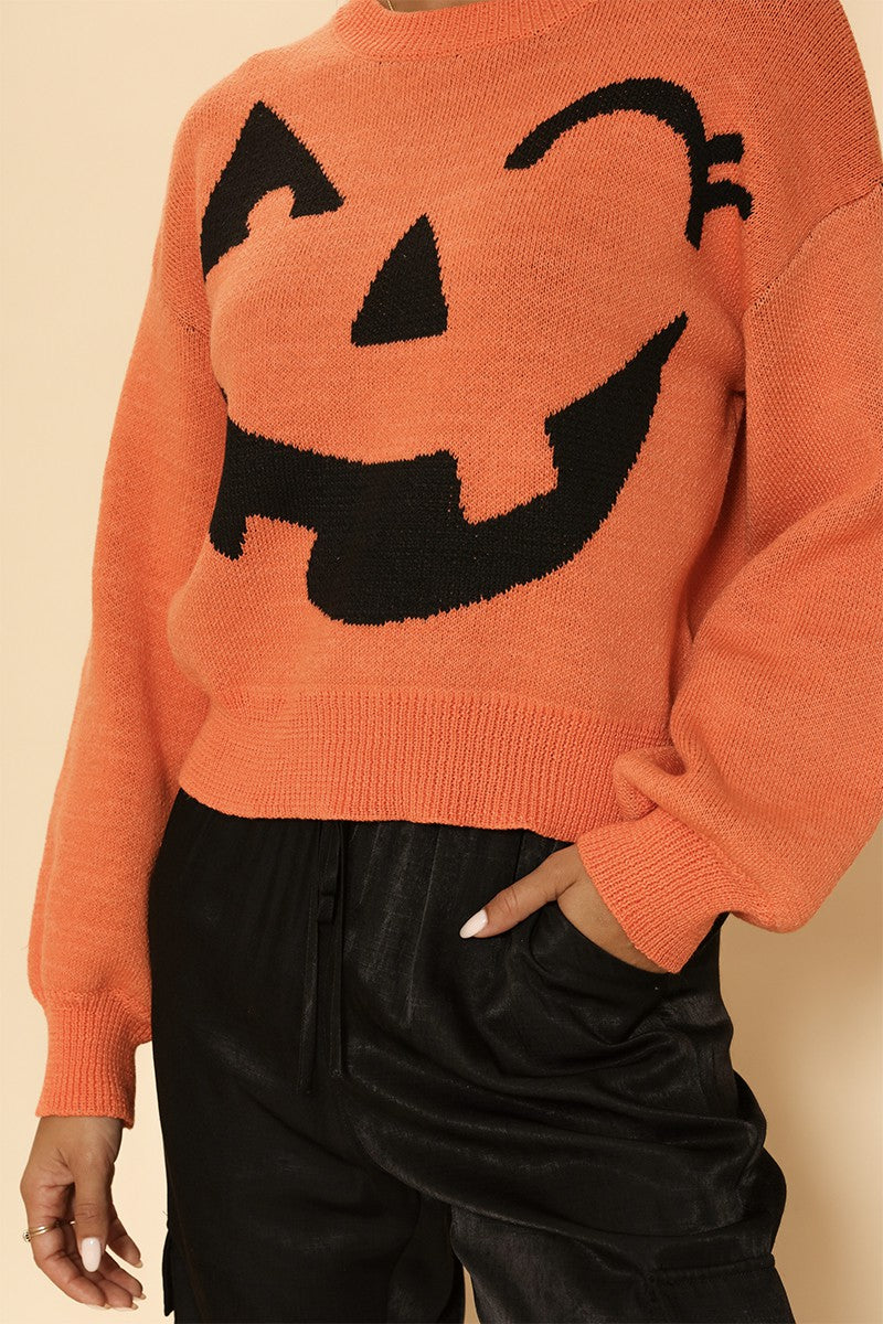 Pumpkin Halloween Sweater Miss Sparkling