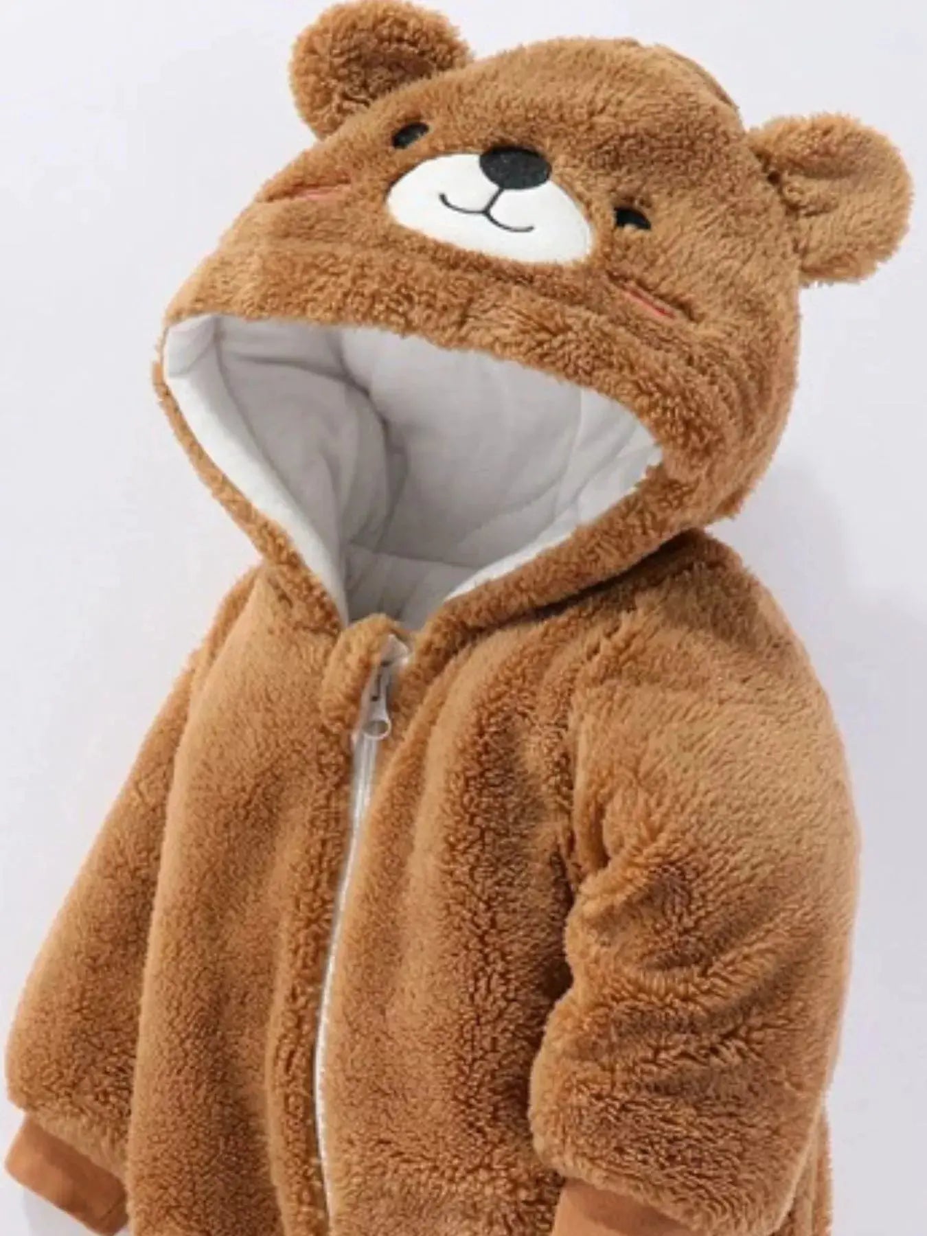 Children's Cozy Bear Hooded Fleece One-Piece Simply Love