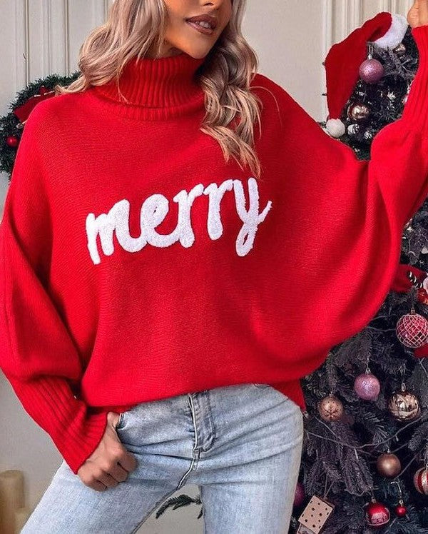 Turtleneck holiday sweater Miss Sparkling