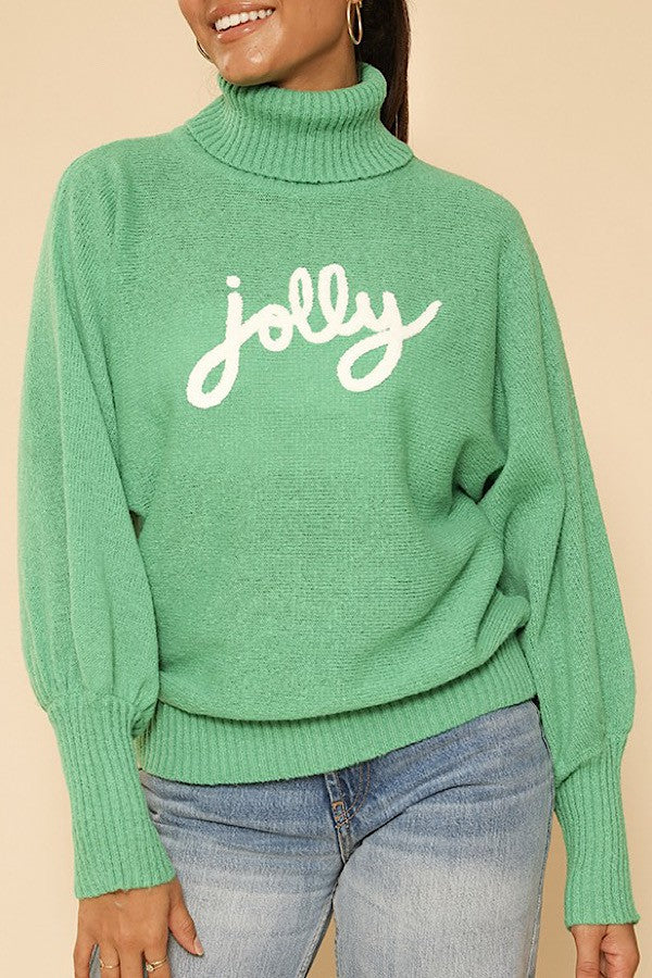 Turtleneck holiday sweater Miss Sparkling