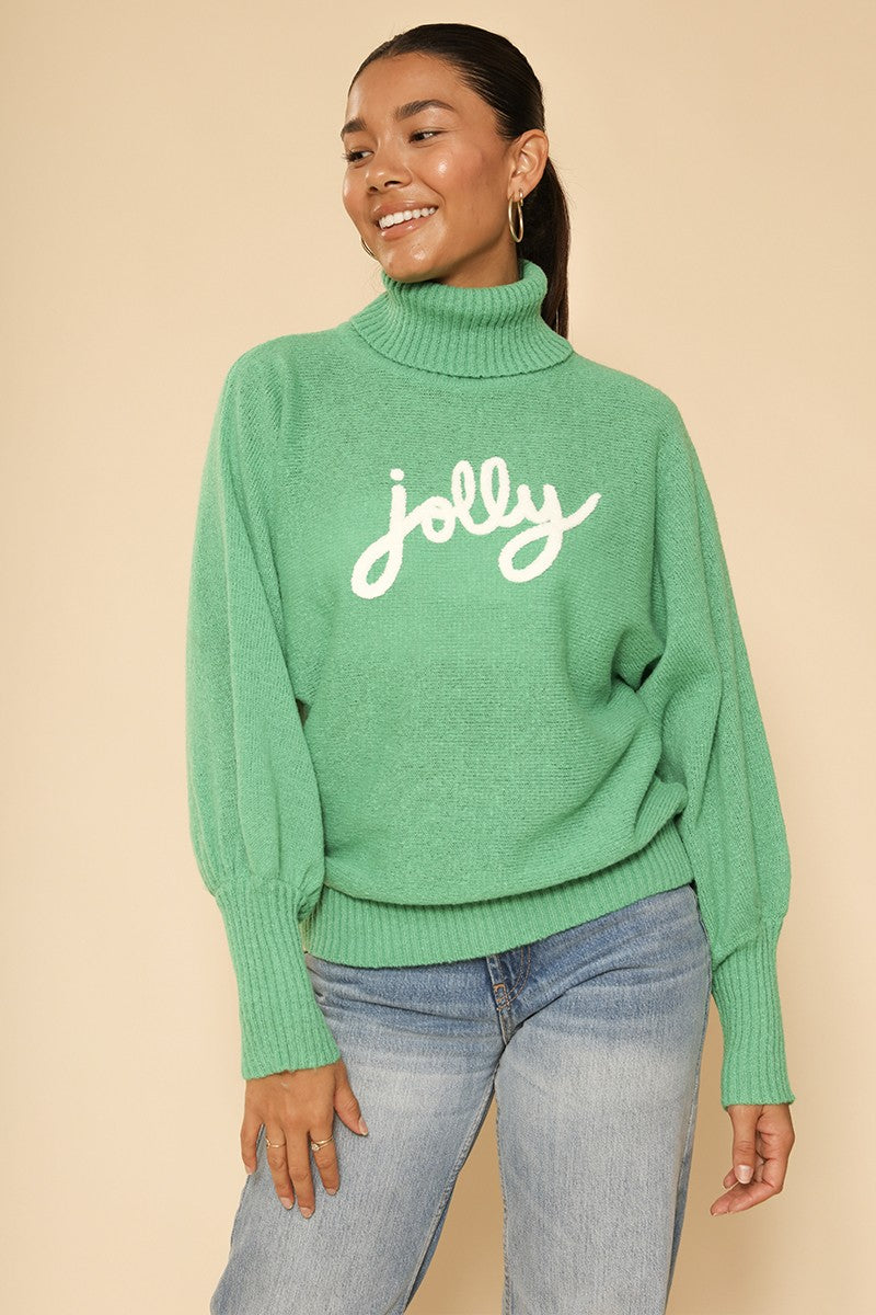 Turtleneck holiday sweater Miss Sparkling