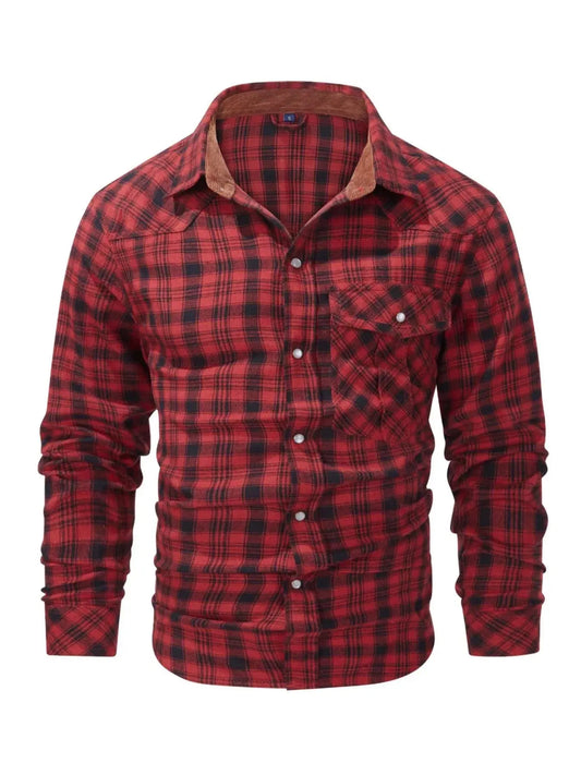 Men's Vintage Plaid Button Up Shirt Simply Love