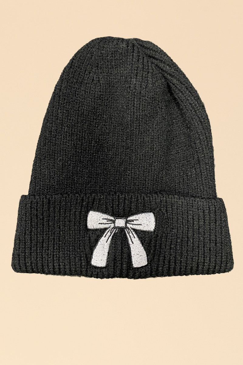 Novelty Rib Knit Beanie With In House Embroidered Graphic