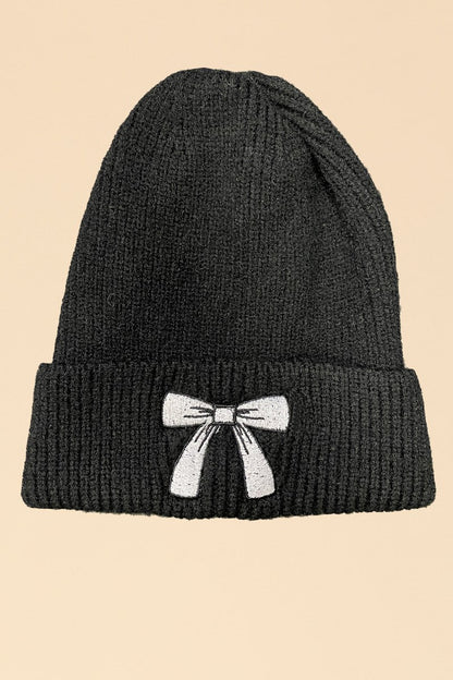 Novelty Rib Knit Beanie With In House Embroidered Graphic
