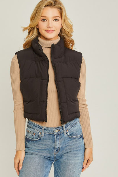 Stylish Puffer Vest with Pockets